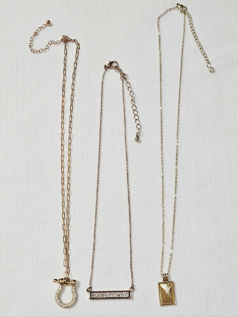 Gold-Tone Layered Necklace Set - Elegant Everyday Pendants
